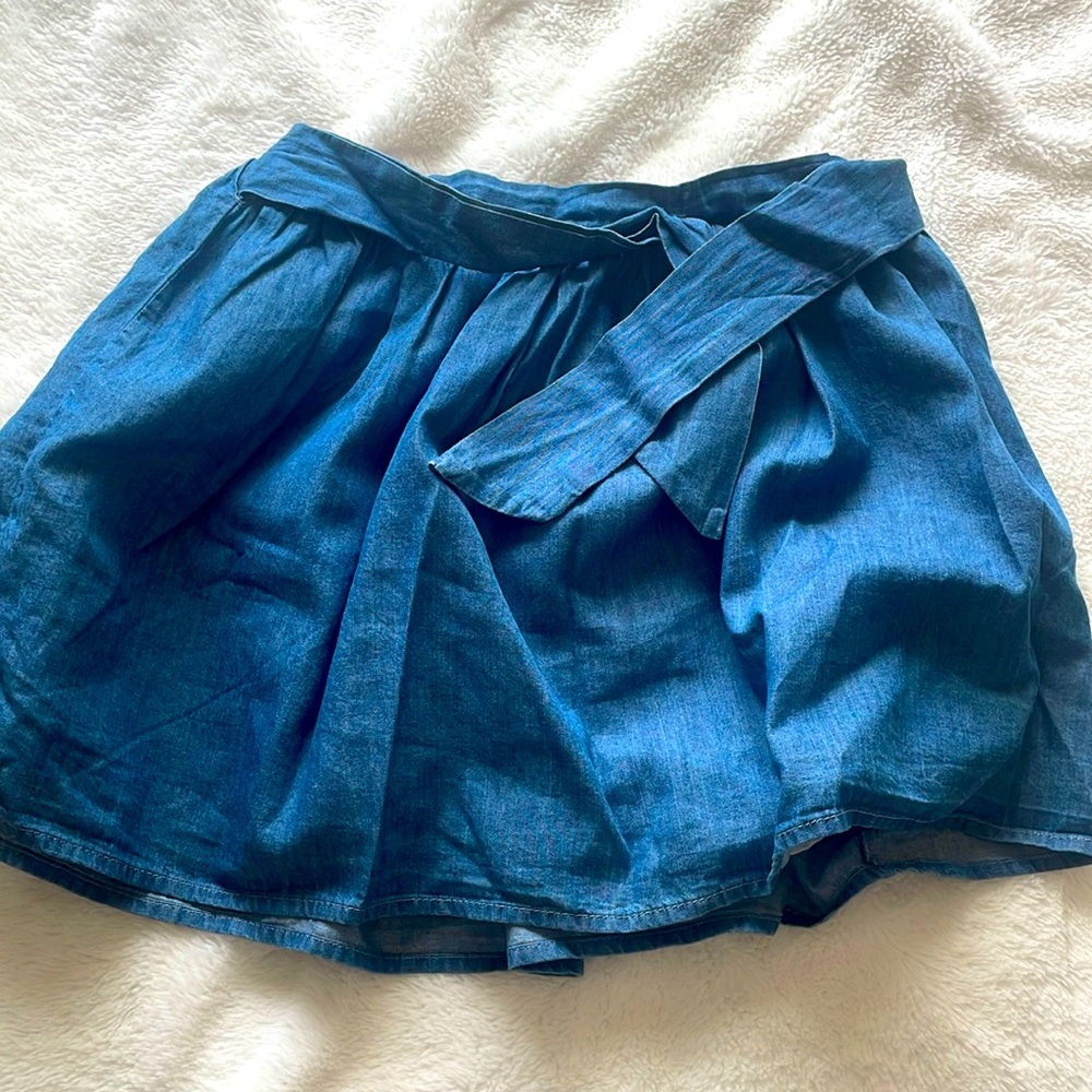 girls denim fluffy skirt